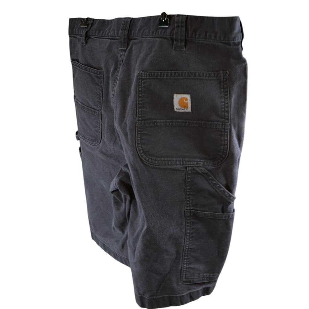 Carhartt B147 STL Mens Work Shorts Charcoal Gray Relaxed Fit Canvas Size 38